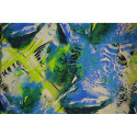 Silk satin fabric abstract panther Silk satin fabric abstract panther