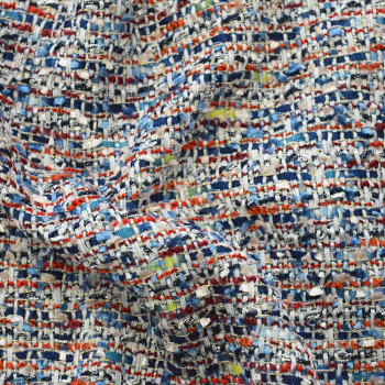 Tweed iridescent woven fabric multicolor