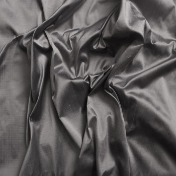 Silk doupion 100% silk silver grey fabric