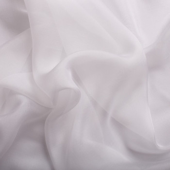 White 100% silk chiffon