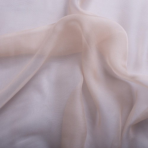 Nude colored 100% silk chiffon