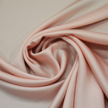 Pink satin-back cady crepe fabric