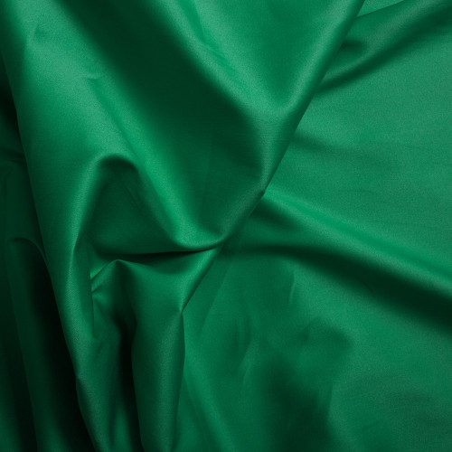 Cotton satin fabric emerald green