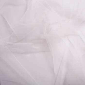 White illusion tulle fabric