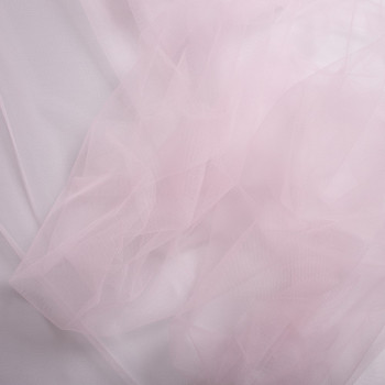 Tissu tulle illusion rose pale