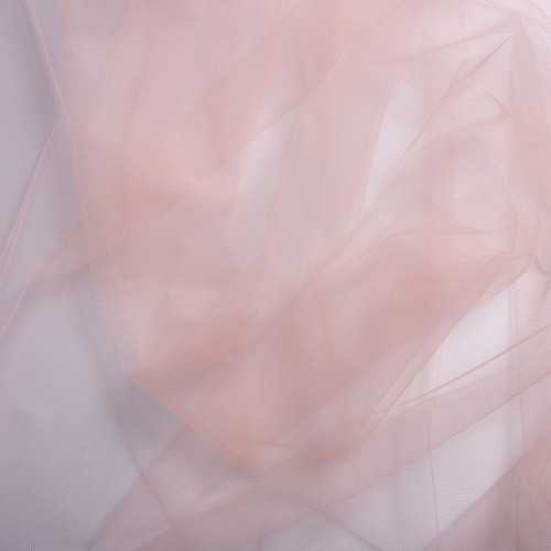 Old pink illusion tulle fabric