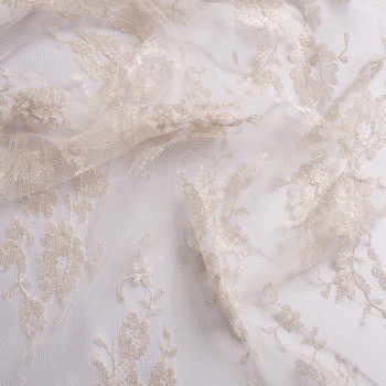 Calais lace laminette white shell