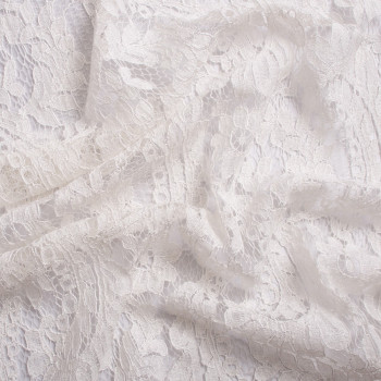 Calais lace embroidered ivory