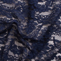 Calais lace embroidered night blue