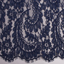 Calais lace embroidered night blue