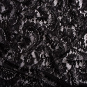 Calais lace embroidered black