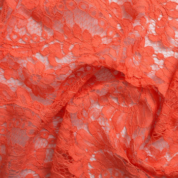 Calais lace embroidered orange