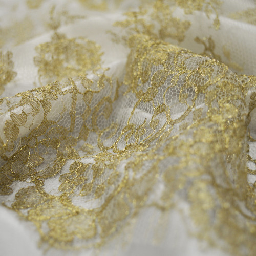 Calais lace laminette ivory gold