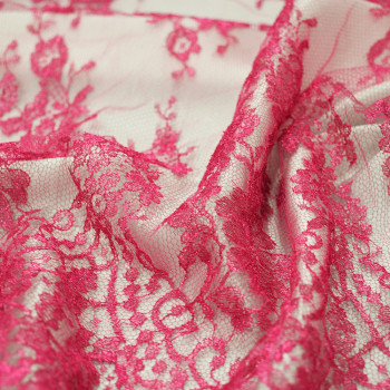 Calais lace laminette fuchsia