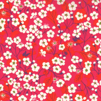 Tissu Liberty Mitsi rouge