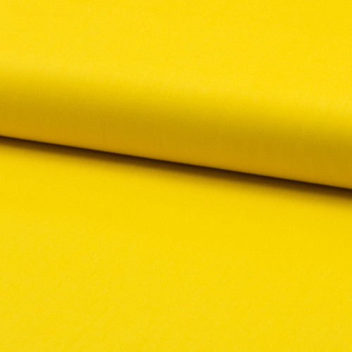 Tissu popeline 100% coton uni jaune