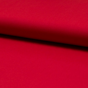 Tissu popeline 100% coton uni rouge
