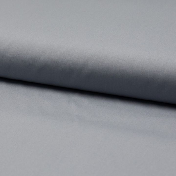 Poplin fabric 100% cotton silver grey