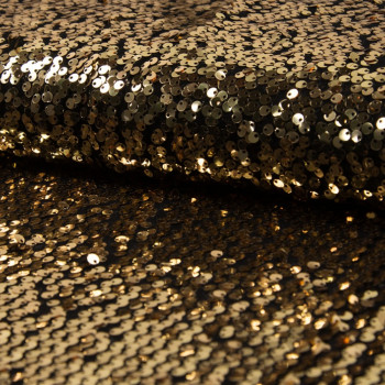 Gold cocktail shiny sequin fabric