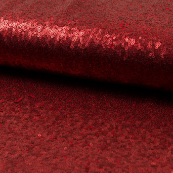 Sequin fabric cocktail red