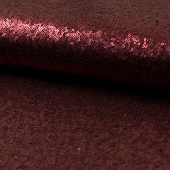 Sequin fabric cocktail burgundy red