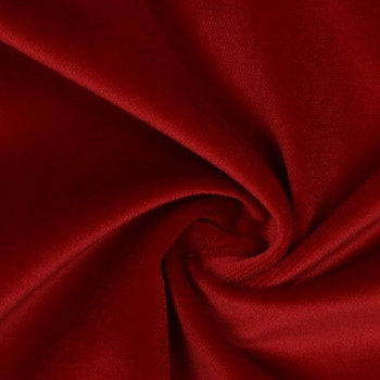 Tissu velours 100% coton rouge