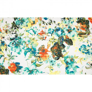 Tissu satin de coton floral