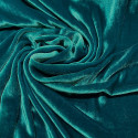 Tissu velours de soie sandwashed bleu canard