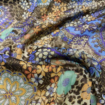 Gold thread chiffon