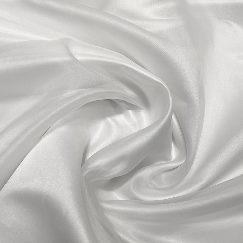 Optical white silk organza fabric