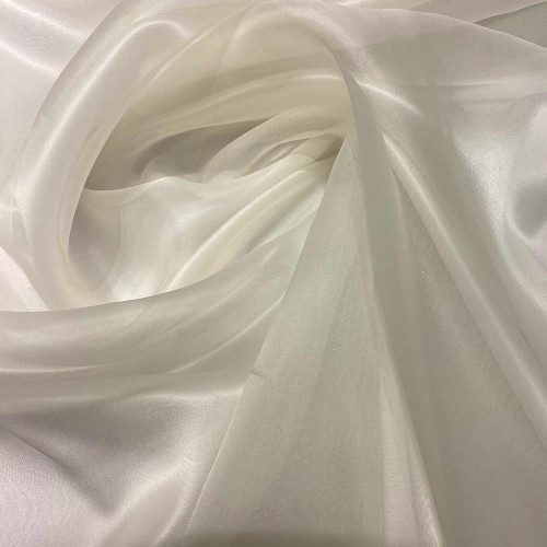 Ivory silk organza fabric