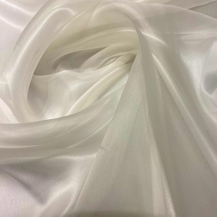 Ivory silk organza fabric