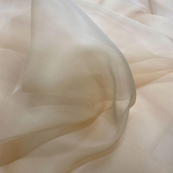 Tissu organza de soie nude
