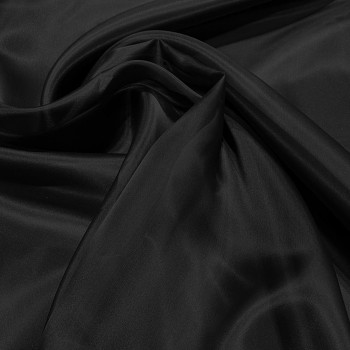 Black silk organza fabric