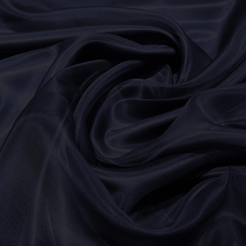 Navy blue silk organza fabric