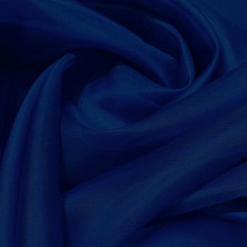Tissu organza de soie bleu royal