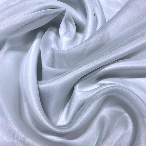 Heavenly blue silk organza fabric