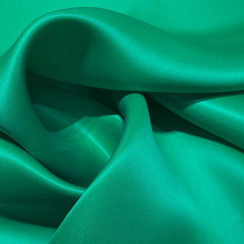 Emerald green silk triple organza fabric