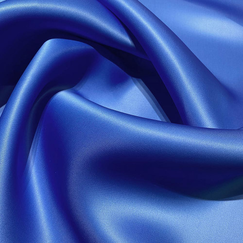 Blue silk triple organza fabric