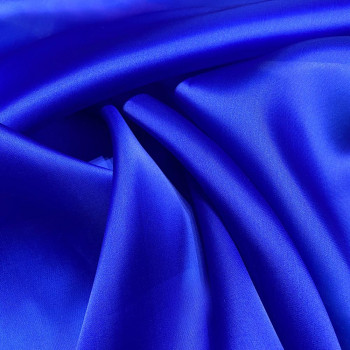 Tissu triple organza de soie bleu royal