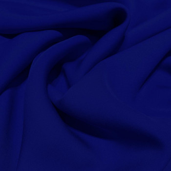 Tissu crêpe de soie fluide bleu royal