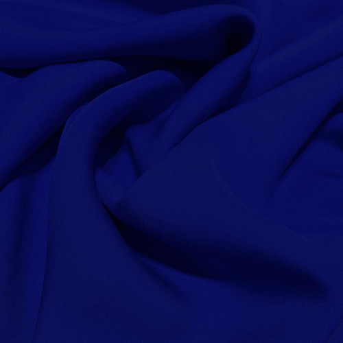 Royal blue fluid silk crepe dobby fabric
