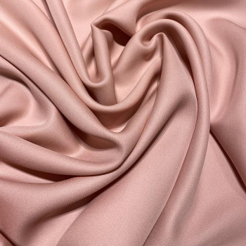 Tissu crêpe de soie fluide vieux rose