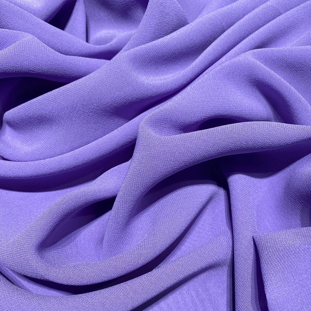 Purple crepe silk georgette fabric — Tissus en Ligne