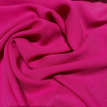 Fuchsia crepe silk georgette fabric