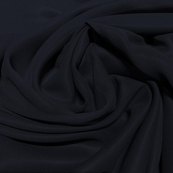 Navy blue crepe silk georgette fabric