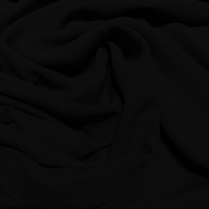 Black crepe silk georgette fabric