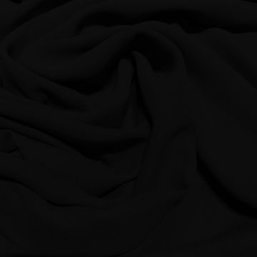 Black crepe silk georgette fabric