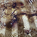 Chiffon fabric printed zebra panther satin band