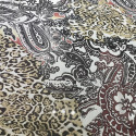 100% silk chiffon fabric with floral panther print